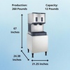 image:imageScotsman Meridian PushButton Countertop Nugget Ice Maker amp Water Dispenser  500 lbDay 40 lb Storage Bin Stand wDoor260 lb  Day  12 lb Storage  Stand