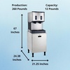 image:imageScotsman Meridian PushButton Countertop Nugget Ice Maker amp Water Dispenser  500 lbDay 40 lb Storage Bin Stand wDoor260 lb  Day  12 lb Storage  Stand w Door