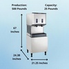 image:imageScotsman Meridian PushButton Countertop Nugget Ice Maker amp Water Dispenser  500 lbDay 40 lb Storage Bin Stand wDoor500 lb  Day  25 lb Storage  Stand