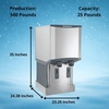 image:imageScotsman Meridian Touchfree WallMounted Nugget Ice Maker amp Water Dispenser  500 lbDay 25 lb Storage Bin500 lb  Day  25 lb Storage