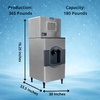 image:imageScotsman Prodigy Elite Small Cube 30 Ice Maker  476 lbDay 180 lb Hotel Bin 208V365 lb  Day  180 lb Ice Bin