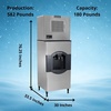 image:imageScotsman Prodigy Elite Small Cube 30 Ice Maker  476 lbDay 180 lb Hotel Bin 208V582 lb  Day  180 lb Ice  Water Bin