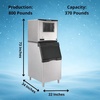 image:imageScotsman Prodigy Plus Flake Ice 22 Ice Maker  800 lbDay800 lb  Day  370 lb Storage