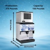 image:imageScotsman Prodigy Plus H2 Nugget 22 Ice Maker  375 lbDay 150 lb Countertop Dispenser375 lb  Day  150 lb Ice Dispenser