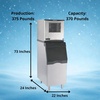 image:imageScotsman Prodigy Plus H2 Nugget 22 Ice Maker  644 lbDay375 lb  Day  370 lb Storage