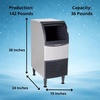 image:imageScotsman Undercounter Flake Ice 15 Ice Maker  142 lbDay 36 lb Storage Bin142 lb  Day  36 lb Storage