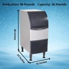 image:imageScotsman Undercounter Flake Ice 15 Ice Maker  142 lbDay 36 lb Storage Bin96 lb  Day  36 lb Storage