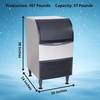 image:imageScotsman Undercounter Nugget Ice 24 Ice Maker  340 lbDay 80 lb Storage Bin167 lb  Day  57 lb Storage