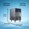 image:imageScotsman Undercounter Gourmet Cube 18 Ice Maker  95 lbDay 33 lb Storage Bin